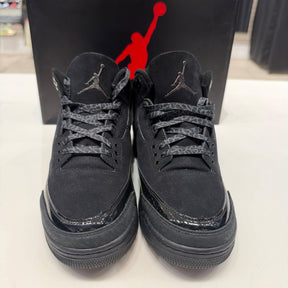 Jordan 3 Retro Black Cat (2025) Size 10 (Lightly Worn Pre-Owned) - side