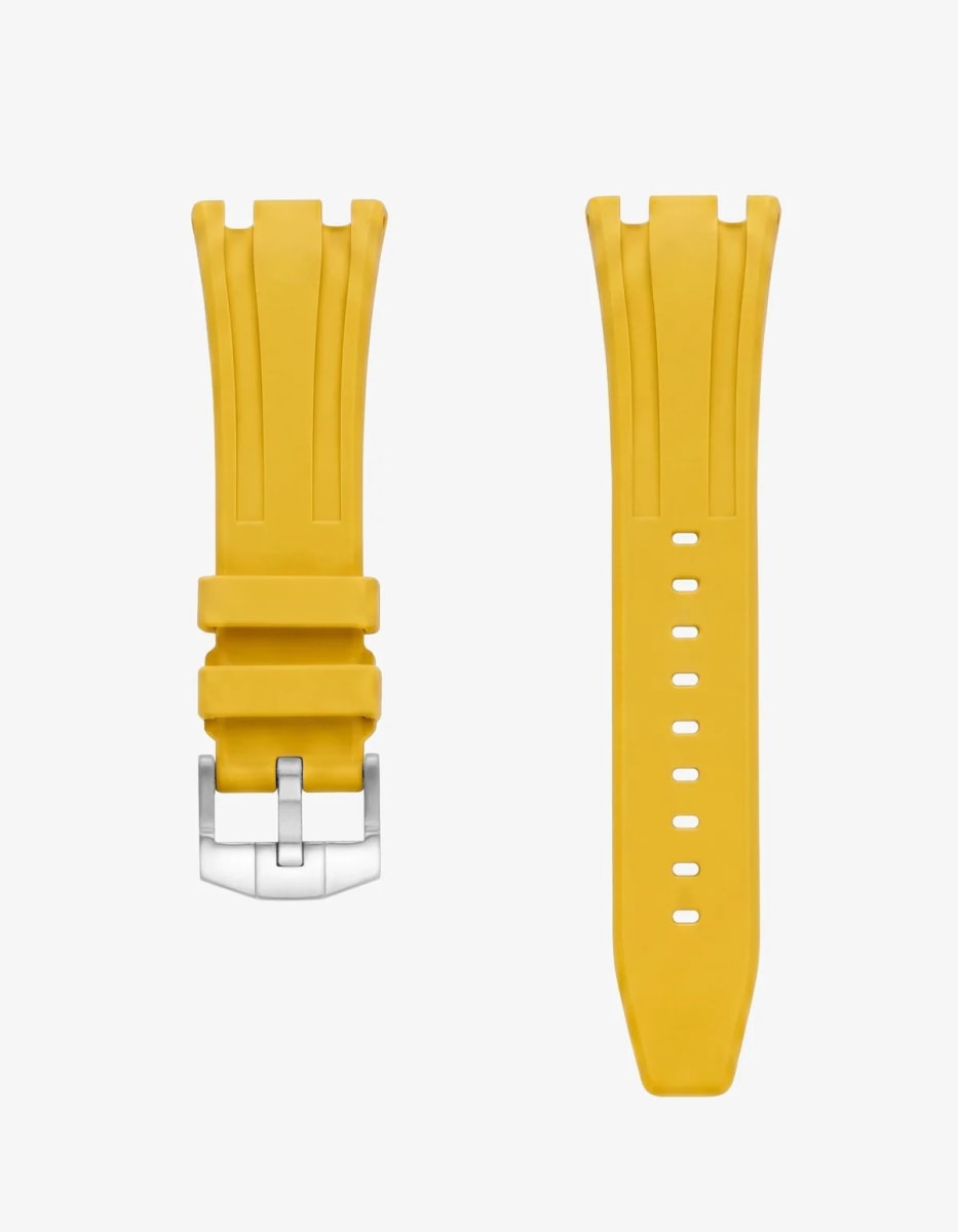Swatch x Audemars Piguet AP Bioceramic Royal Pop Savonnette Otg Roz on a Yellow Rubber Strap & Case