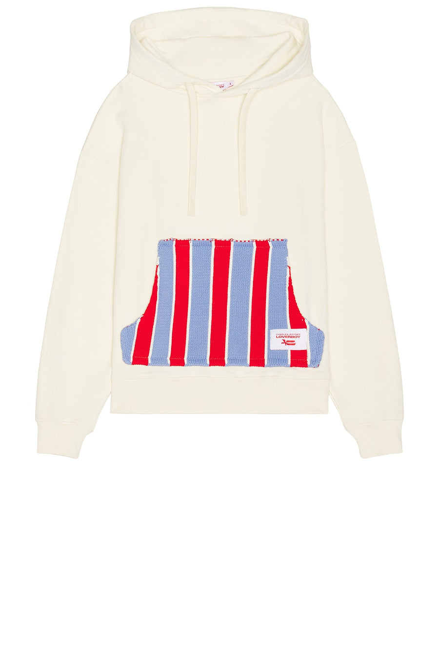 CHARLES JEFFREY LOVERBOY PATCH RABBIT EARS HOODY ECRU