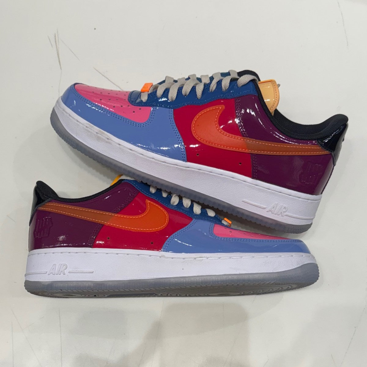 Nike Air Force 1 Low SP Undefeated Multi-Patent Total Orange Size 9.5 (Lightly Worn Pre-Owned) - Image 2