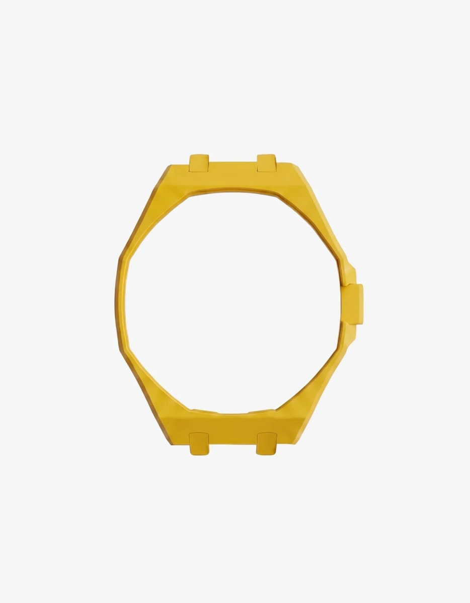 Swatch x Audemars Piguet AP Bioceramic Royal Pop Savonnette Otg Roz on a Yellow Rubber Strap & Case