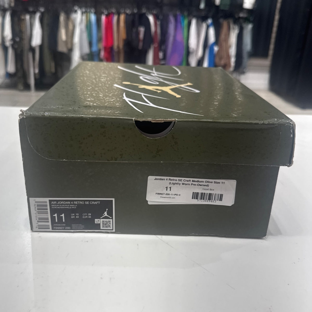 Jordan 4 Retro SE Craft Medium Olive Size 11 (Lightly Worn Pre-Owned) - Image 7