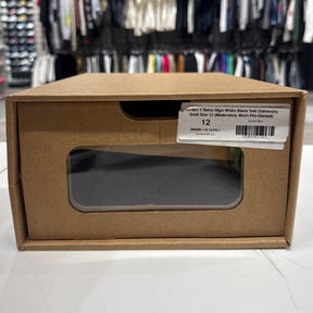 Jordan 1 Retro High White Black Volt University Gold Size 12 (Moderately Worn Pre-Owned) - Image 6
