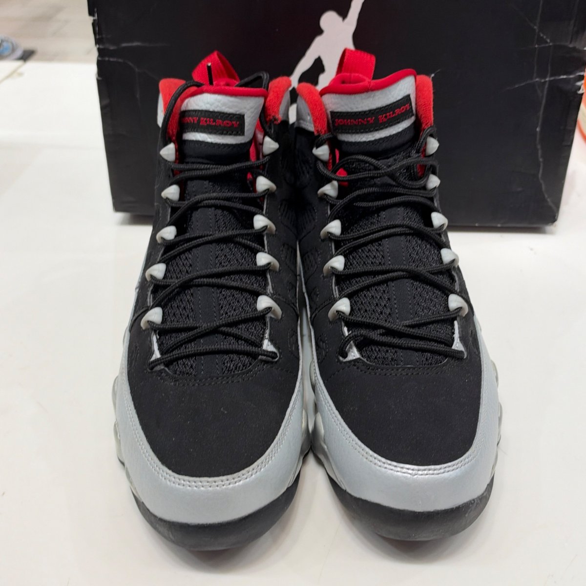 Jordan 9 Retro Johnny Kilroy Size 9.5 (Lightly Worn Pre-Owned) - tag