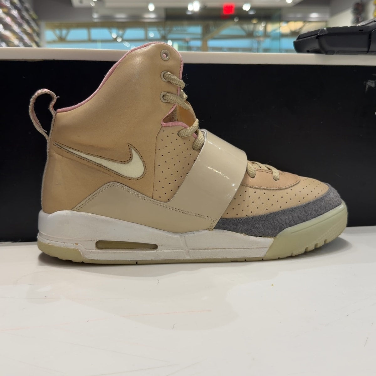 Nike Air Yeezy 1 Net Tan Size 12 (Heavily Worn Pre-Owned) - front