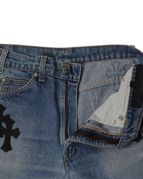 Chrome Hearts Levi's Black Cross Patch Denim