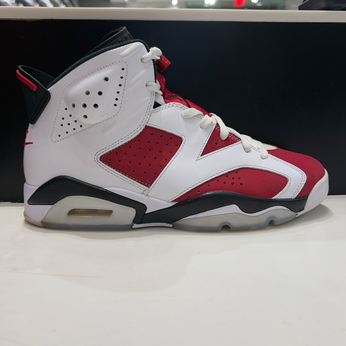 Jordan 6 Retro Carmine (2021) Size 9.5 (Moderately Worn Pre-Owned) - front