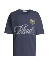 Rhude Grand Prix Logo Navy Tee