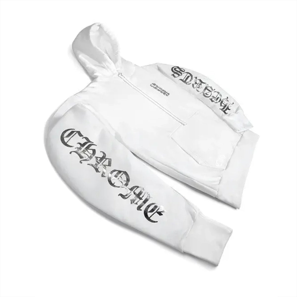 Chrome Hearts Foil Print Hoodie White