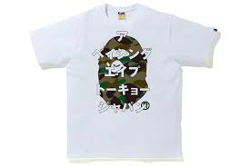 BAPE 1st Camo Katakana Tee White/Green