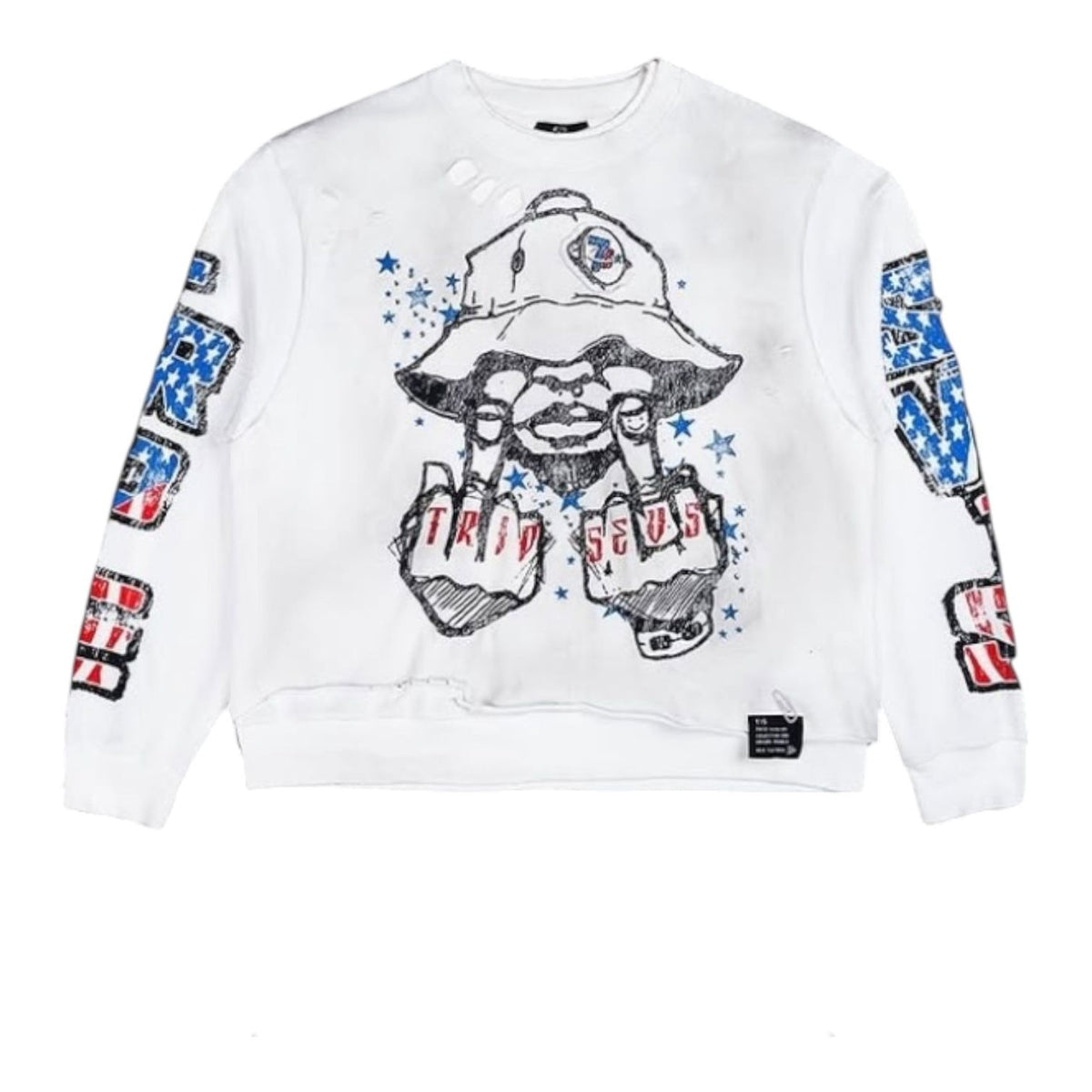 Triple Sevens Trade War L/S White
