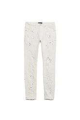 Purple Brand P001 Optic White Paint Blowout Jeans