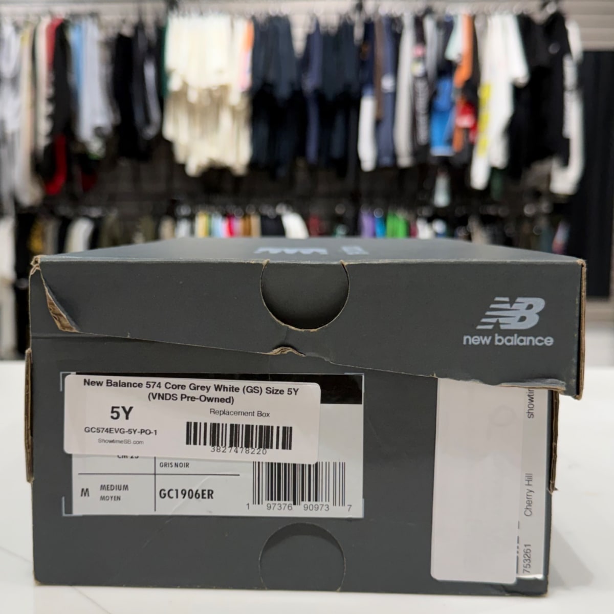 New Balance 574 Core Grey White (GS) - Image 8