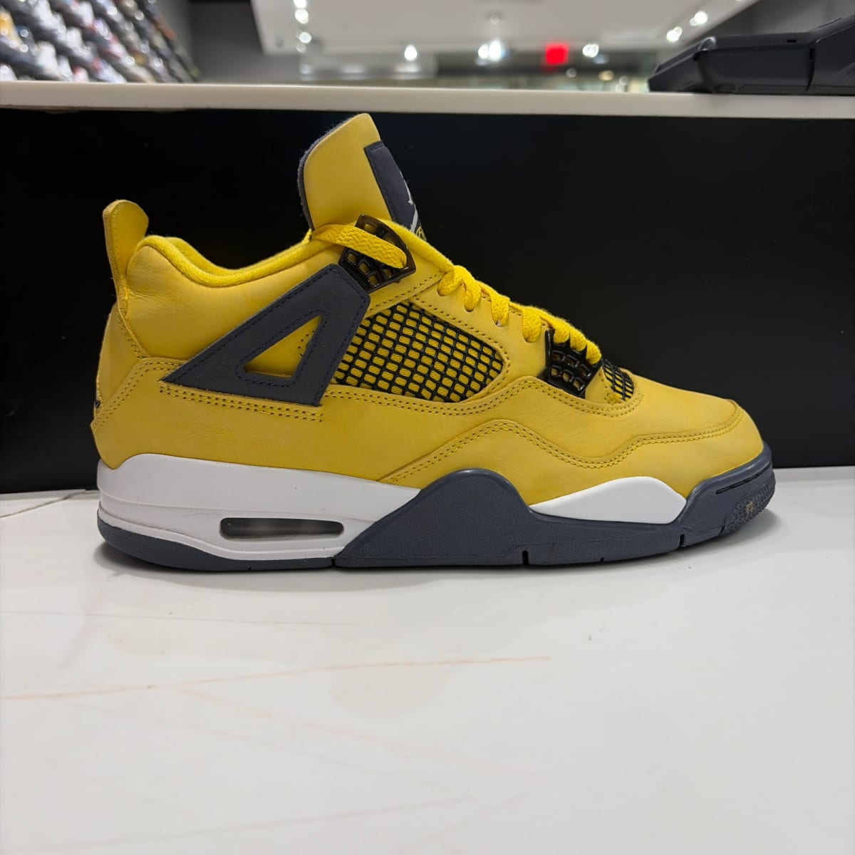 Jordan 4 Retro Lightning (2021) Size 9.5 (Moderately Worn Pre-Owned)
