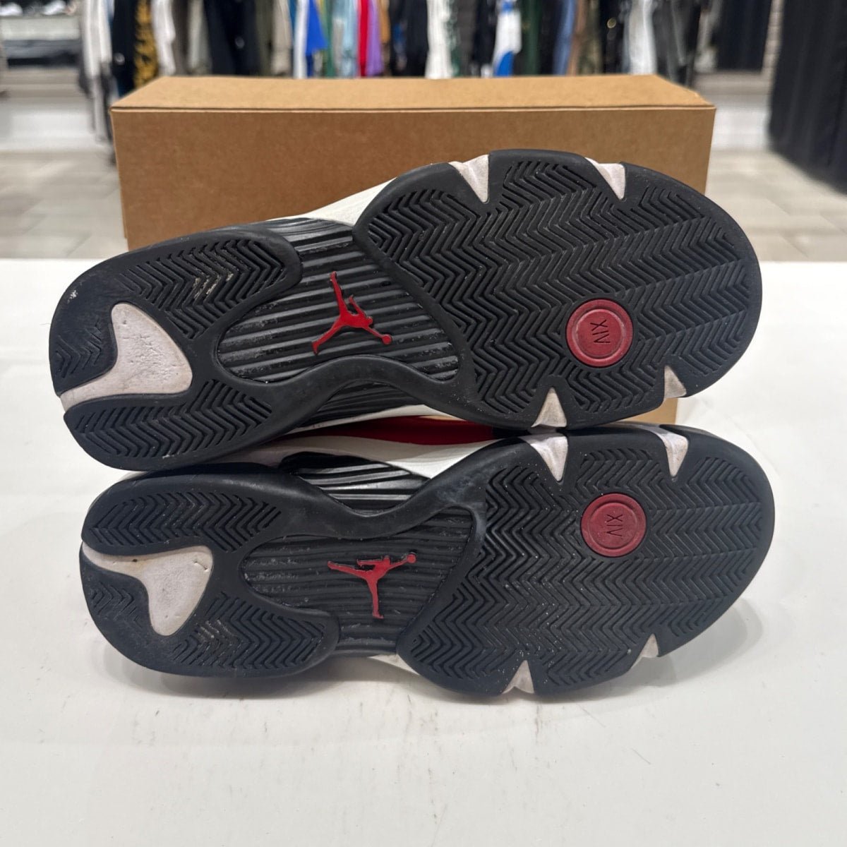 Jordan 14 Retro Gym Red Toro Size 9.5 (Lightly Worn Pre-Owned) - Image 5