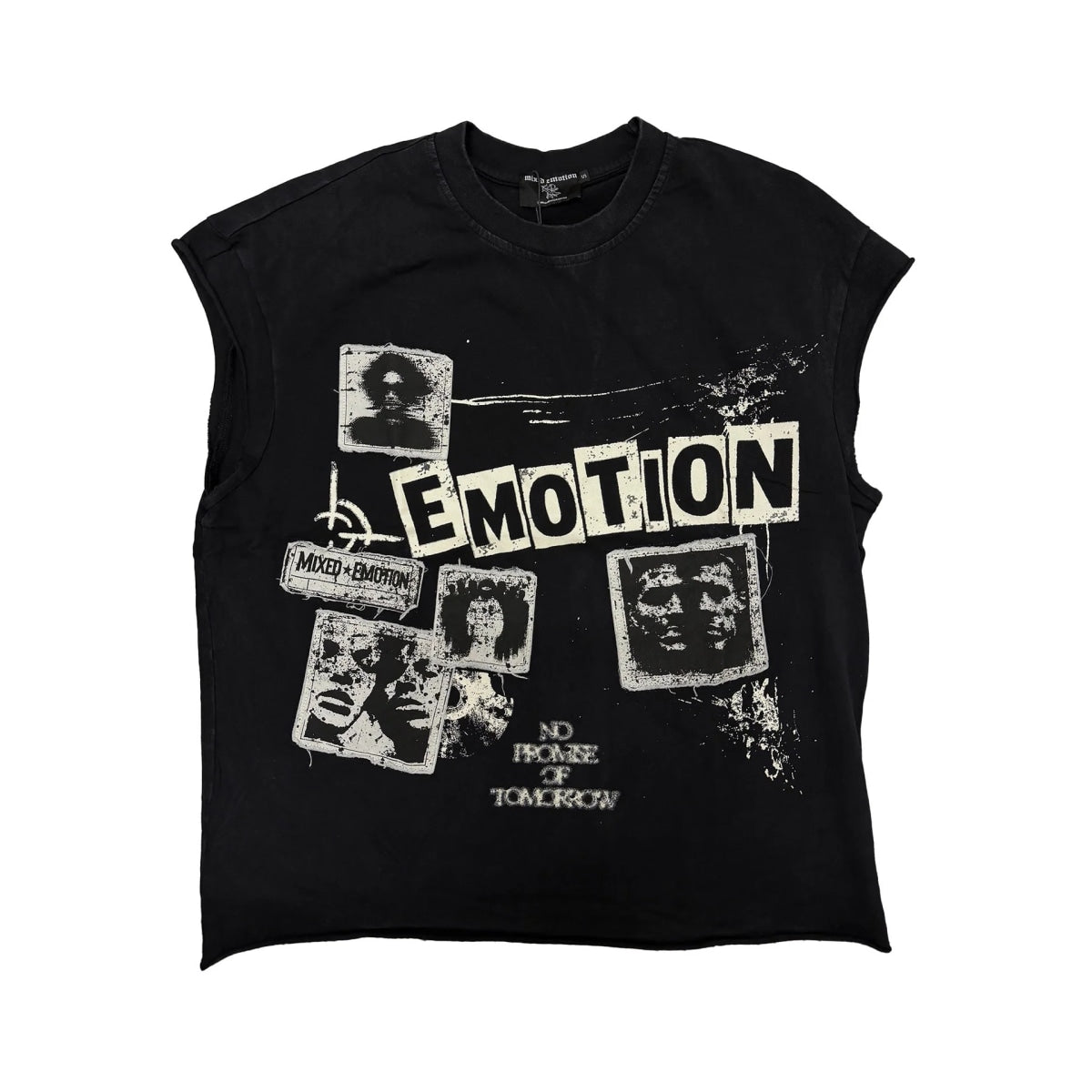 Mixed Emotions Newspaper Sleeveless tee