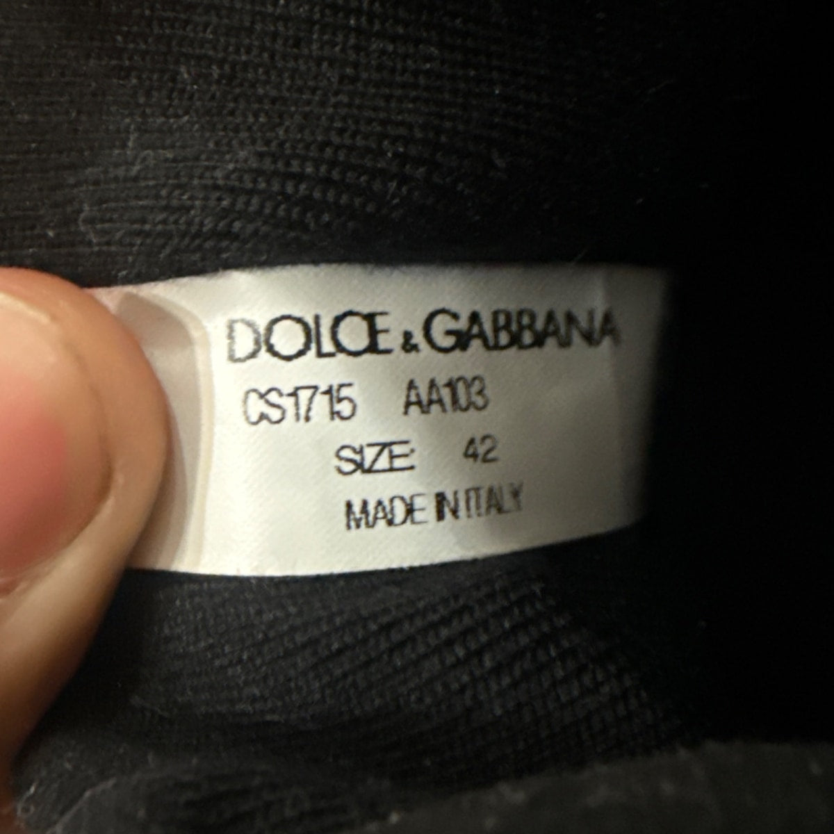 Dolce & Gabbana Sorrento cloth high trainers Size 42 (Lightly Worn Pre-Owned) - Image 6