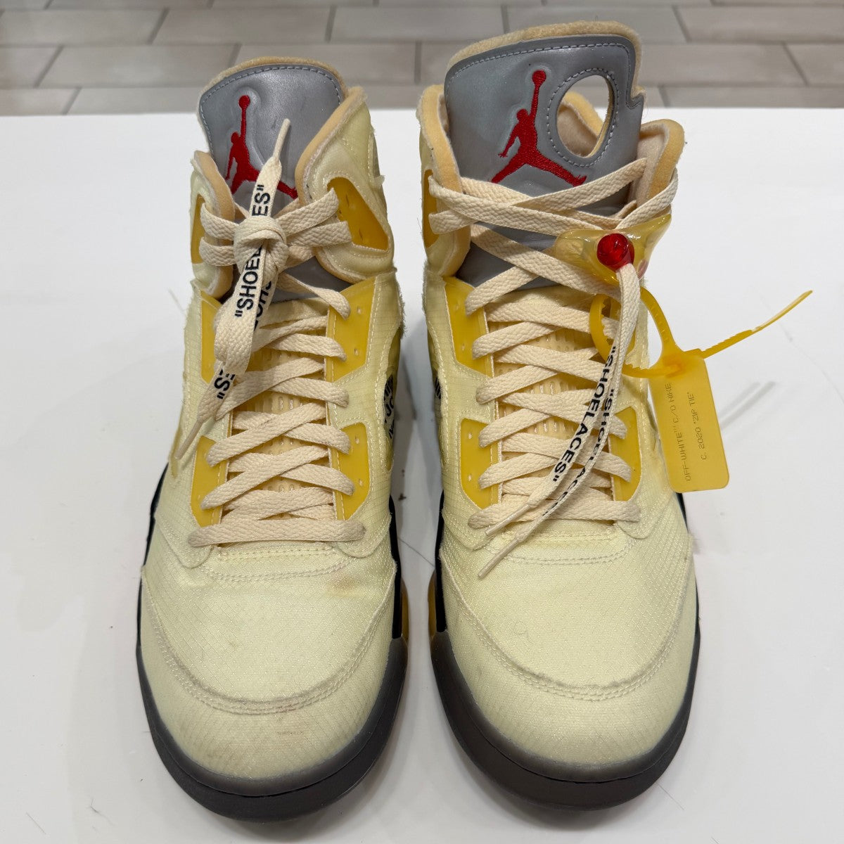 Jordan 5 Retro Off-White Sail Size 14 (Lightly Worn Pre-Owned) - Image 4