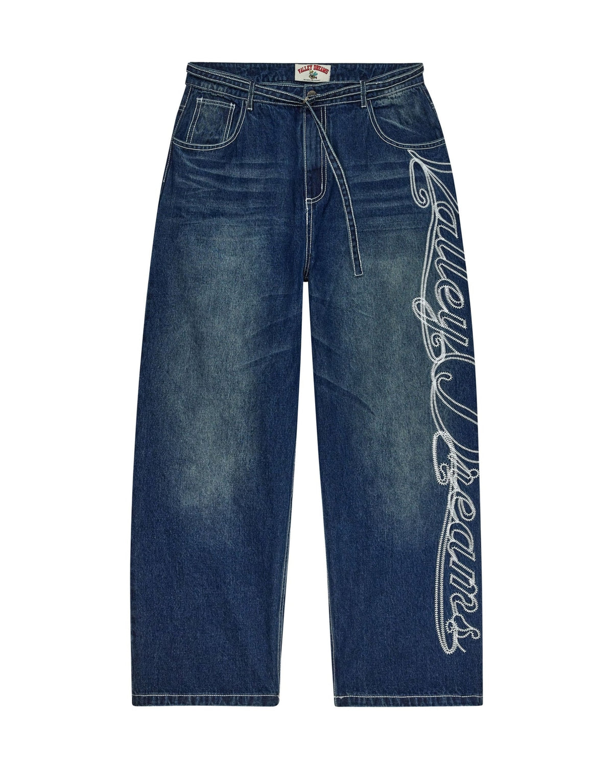 Vale Forever Big Stitch Denim Blue Jeans