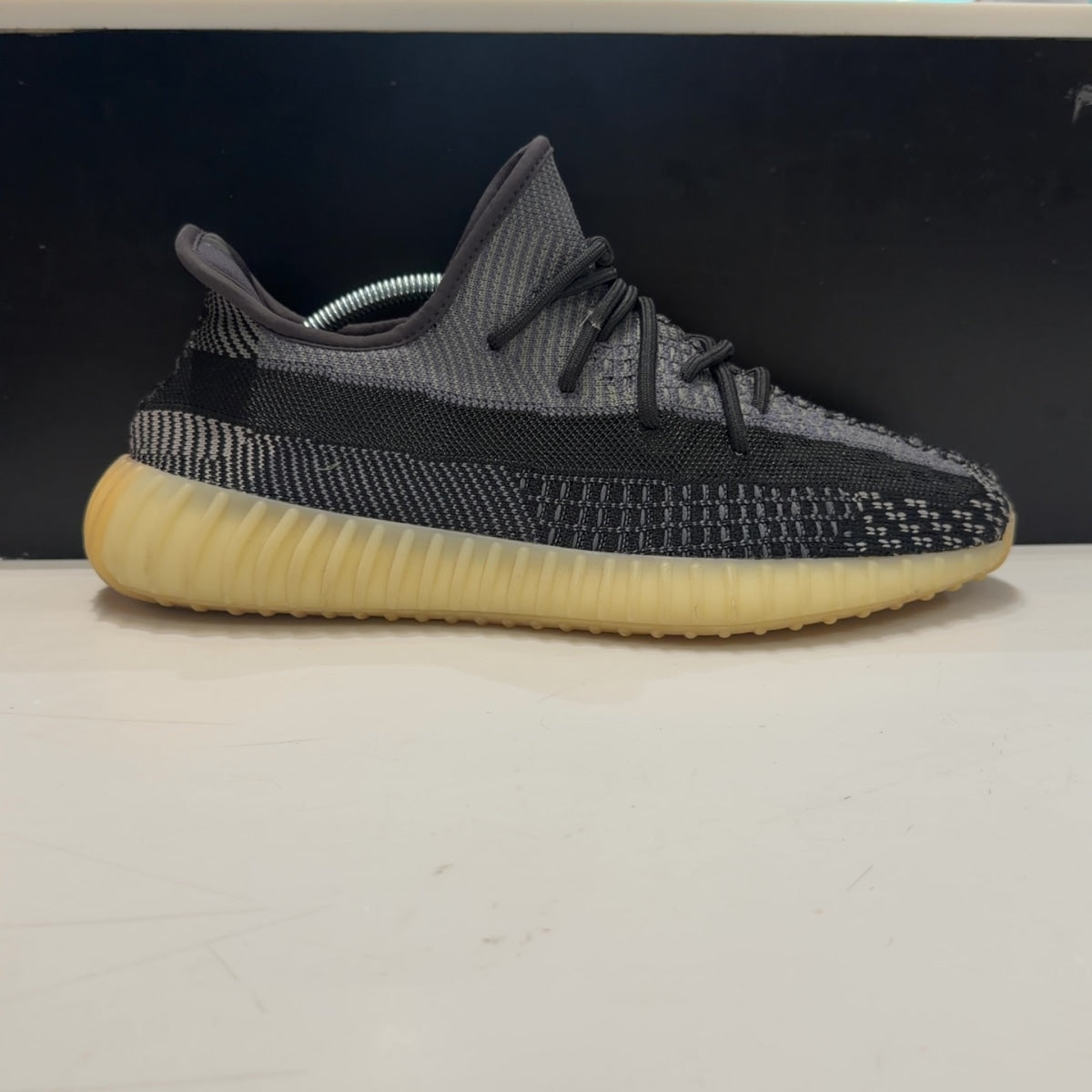 adidas Yeezy Boost 350 V2 Carbon Size 10.5 (Moderately Worn Pre-Owned) - Image 1
