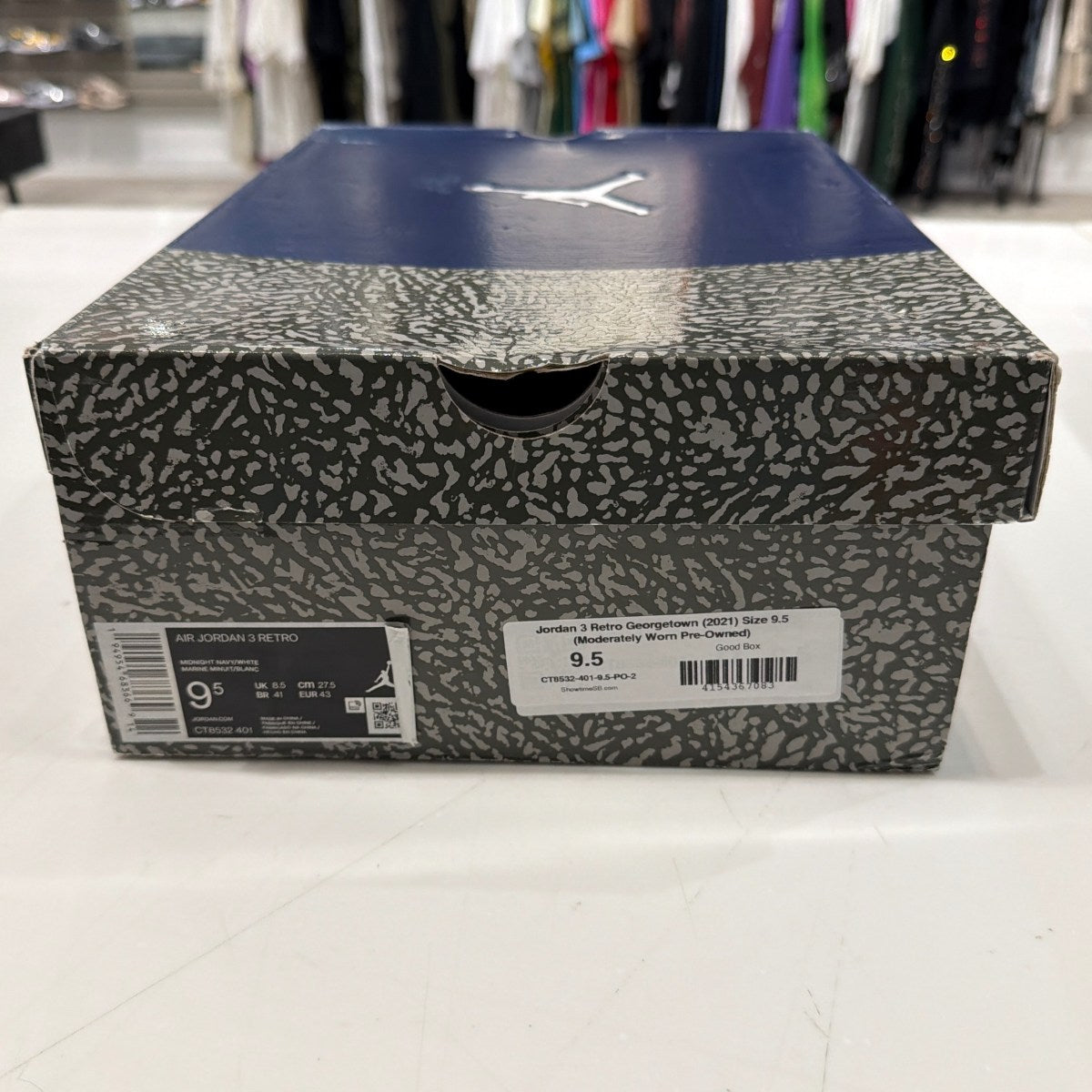Jordan 3 Retro Georgetown (2021) Size 9.5 (Moderately Worn Pre-Owned) - Image 8
