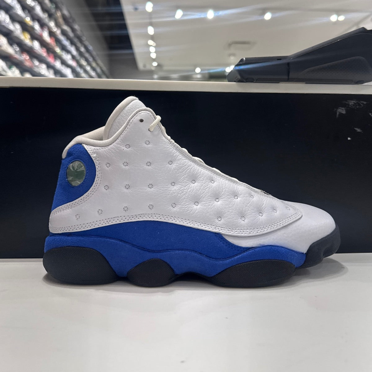 Jordan 13 Retro White Hyper Royal Black Size 10 (VNDS Pre-Owned) - Image 1