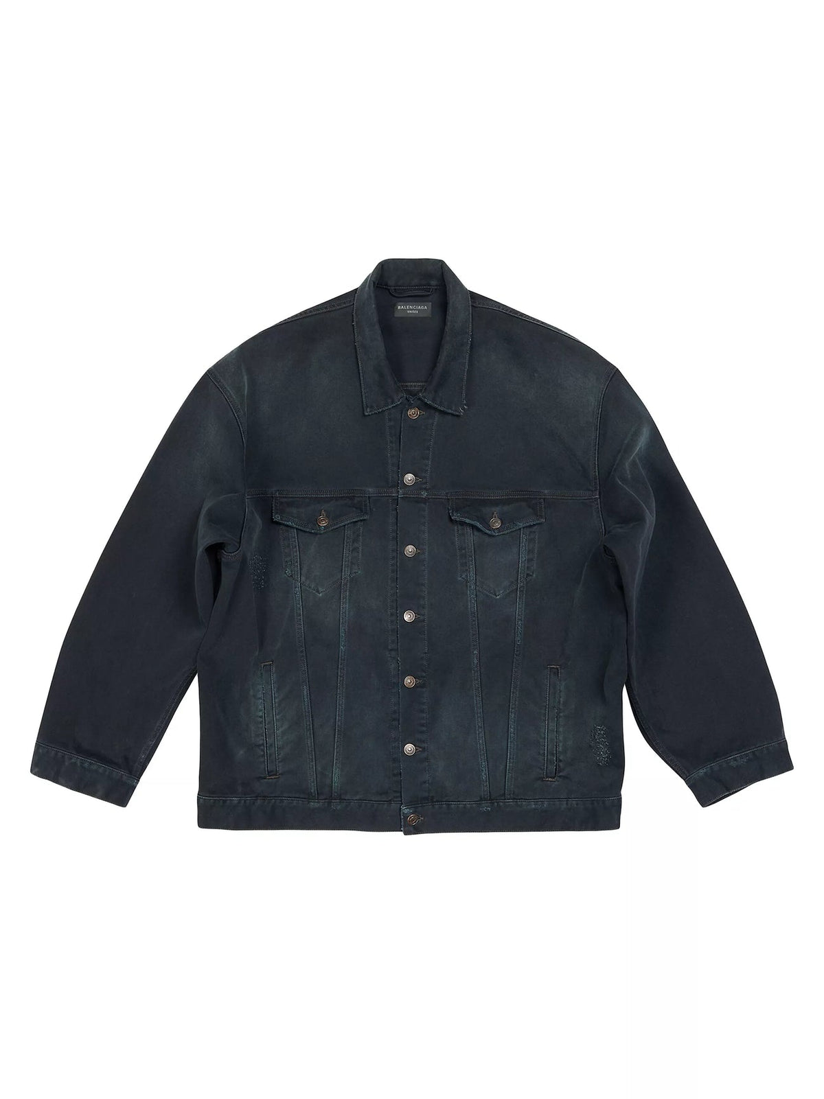 Balenciaga Hand Drawn BB Icon Oversized Jacket Black