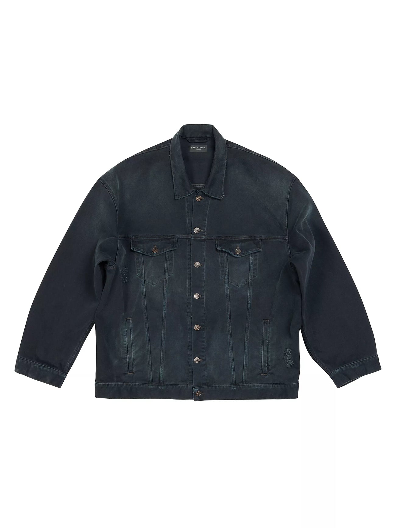 Balenciaga Hand Drawn BB Icon Oversized Jacket Black