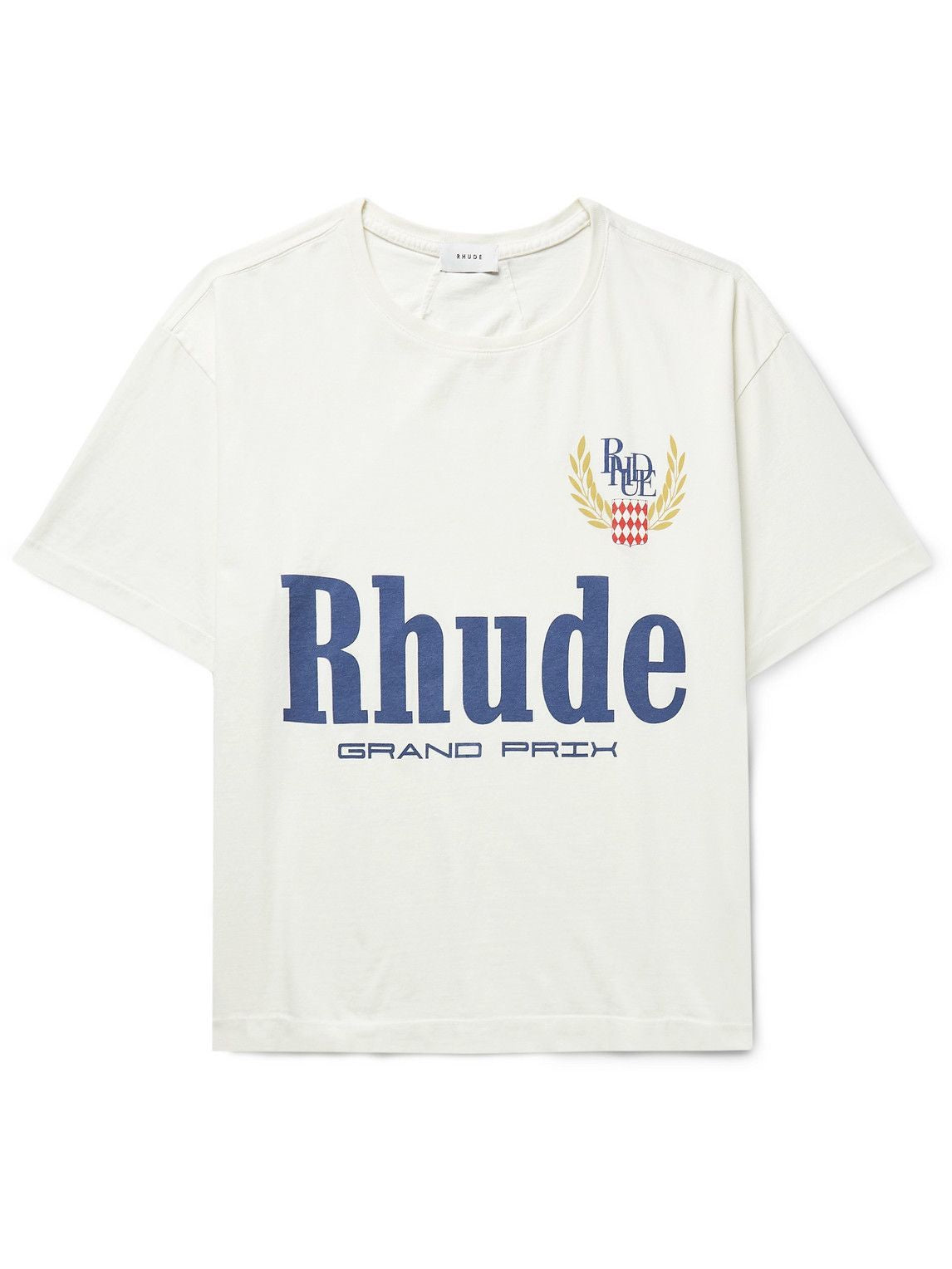 Rhude Grand Prix logo Cream Tee