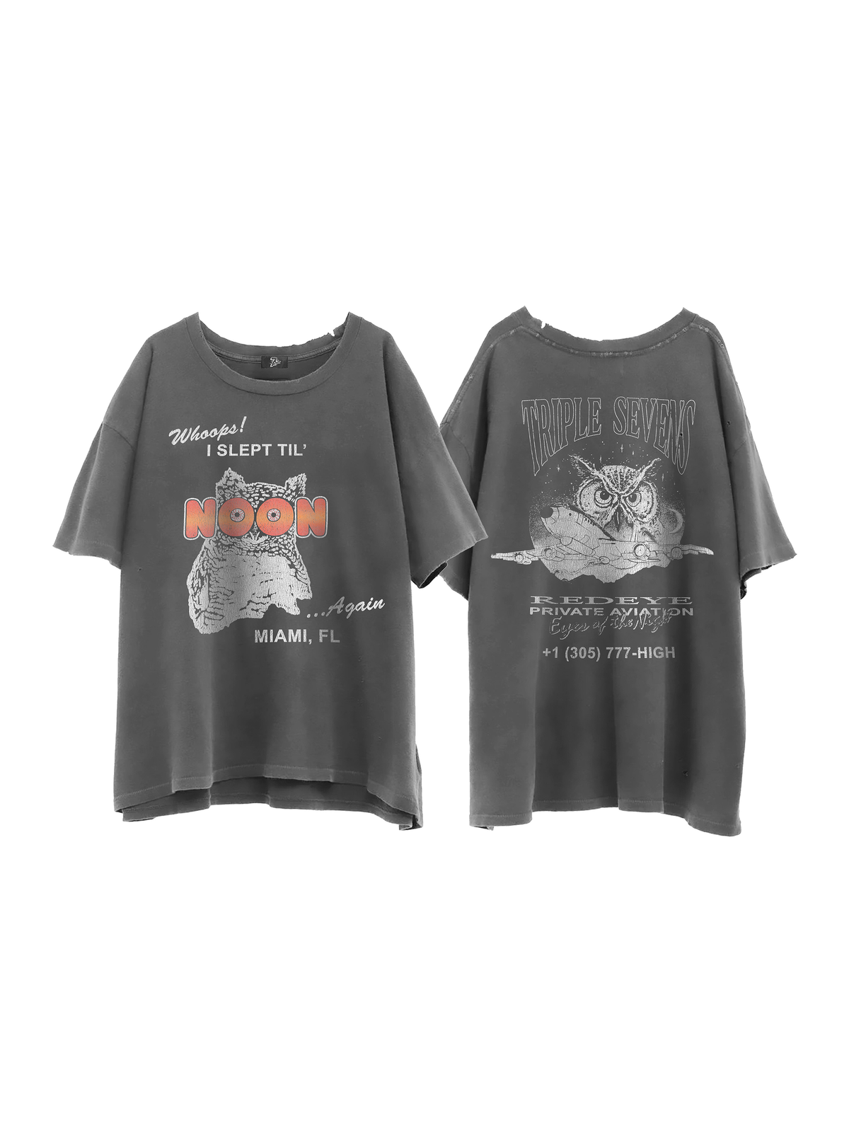 Triple Sevens Night Owl T-Shirt Black
