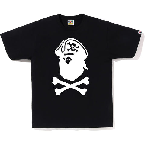 Bape Pirate Captain Ape Crossbone Tee Black
