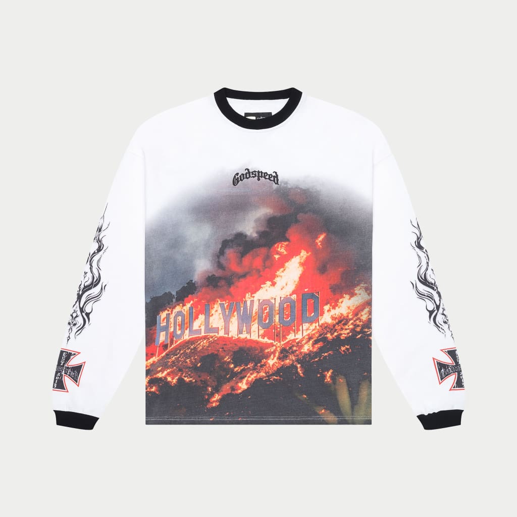 GODSPEED Hollywood Inferno L/S (White/Blk)