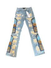 Who Decides War x POTN Stained Glass Denim Jeans Sky