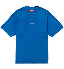 Supreme Overprint Small Box S/S Top Blue