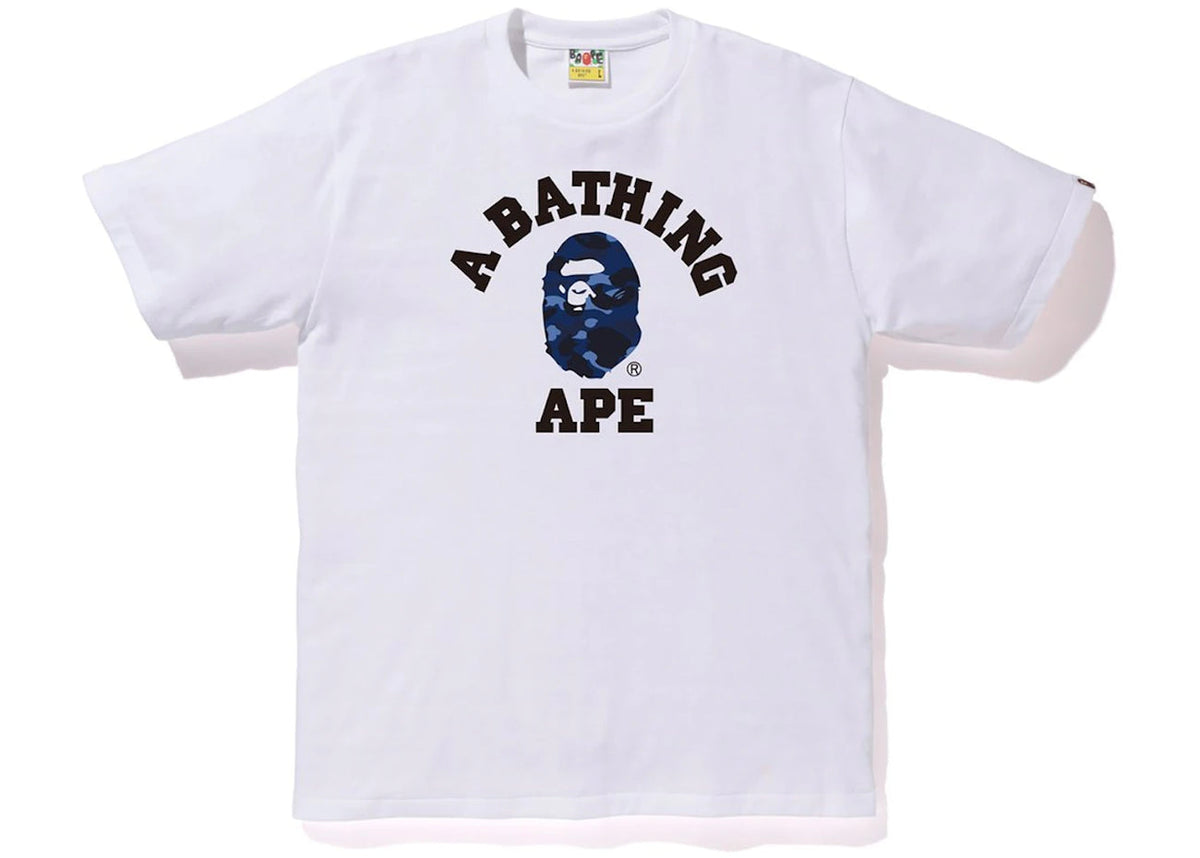BAPE Color Camo College Tee White/Blue