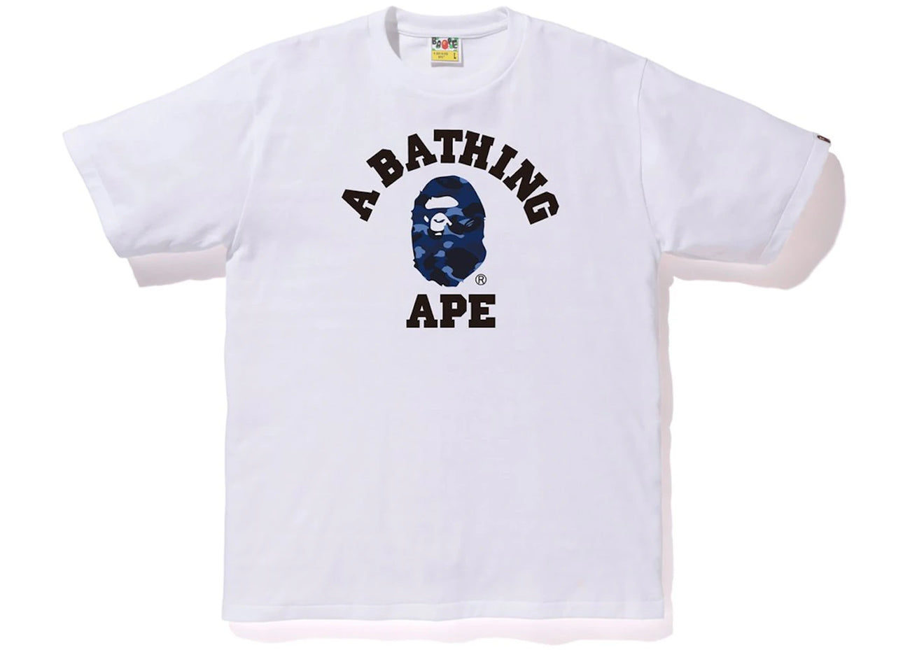 BAPE Color Camo College Tee White/Blue