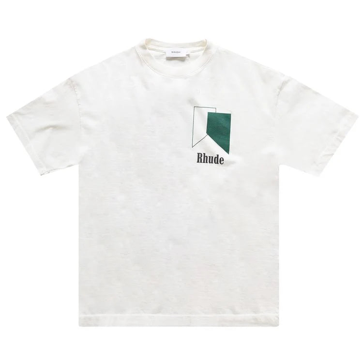 Rhude Track Logo Tee Cream