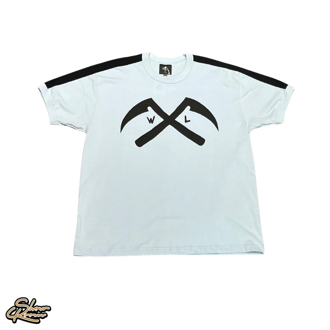 Warren Lotas Crossed Scythe Ringer T-Shirt Sky Blue