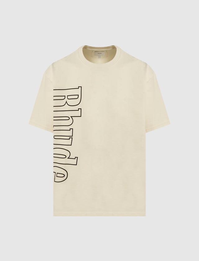 Rhude Side Logo Cream / Blue tee