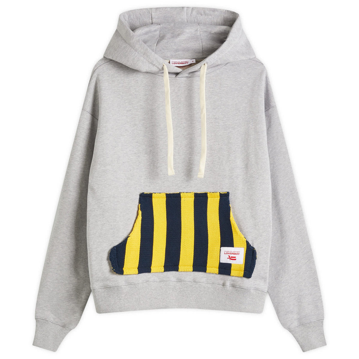 CHARLES JEFFREY LOVERBOY PATCH RABBIT EARS HOODY GREY