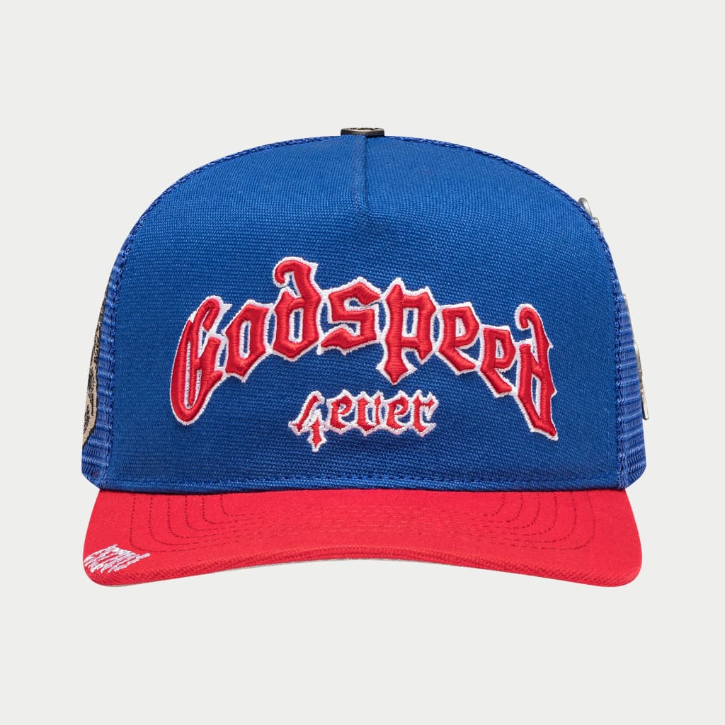 GODSPEED Forever Trucker Hat (Blue/Red)
