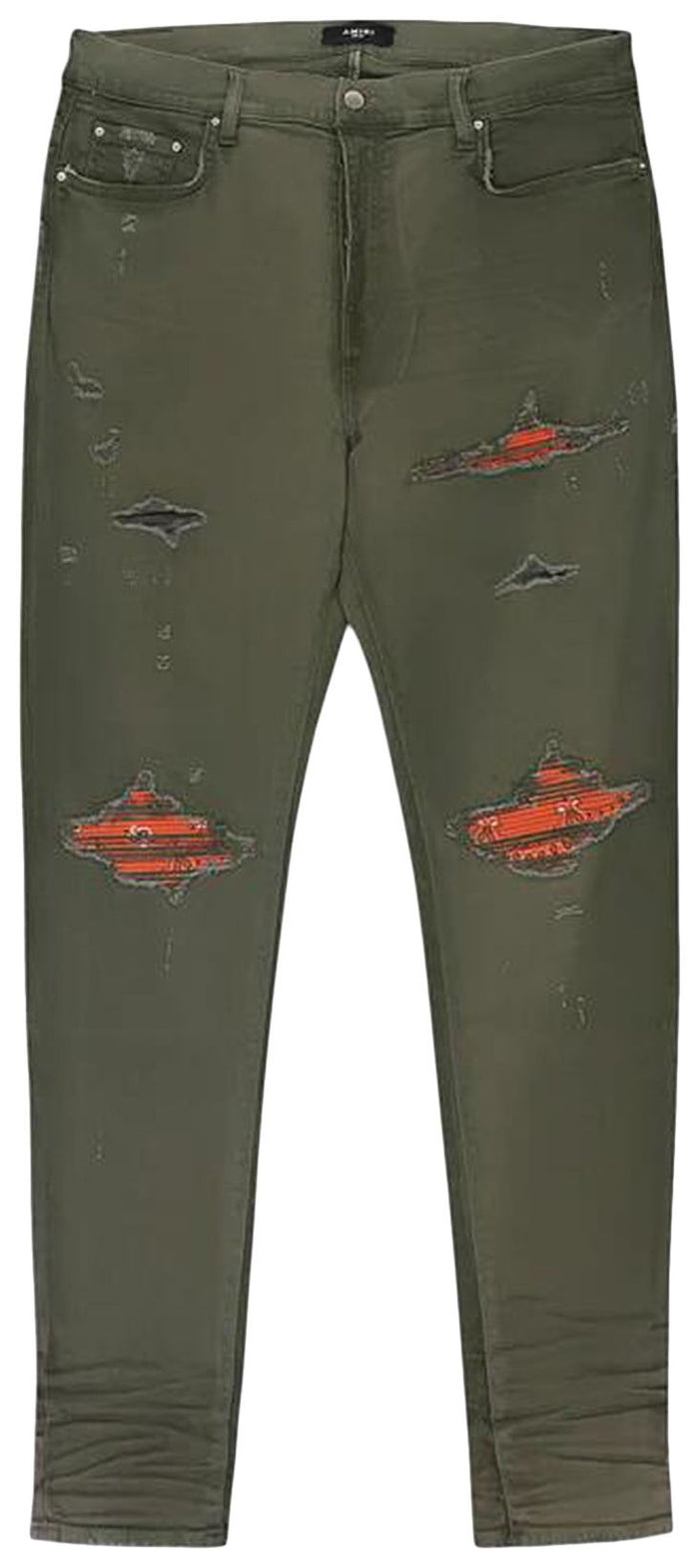 Amiri MX1 Bandana Jeans Military Orange
