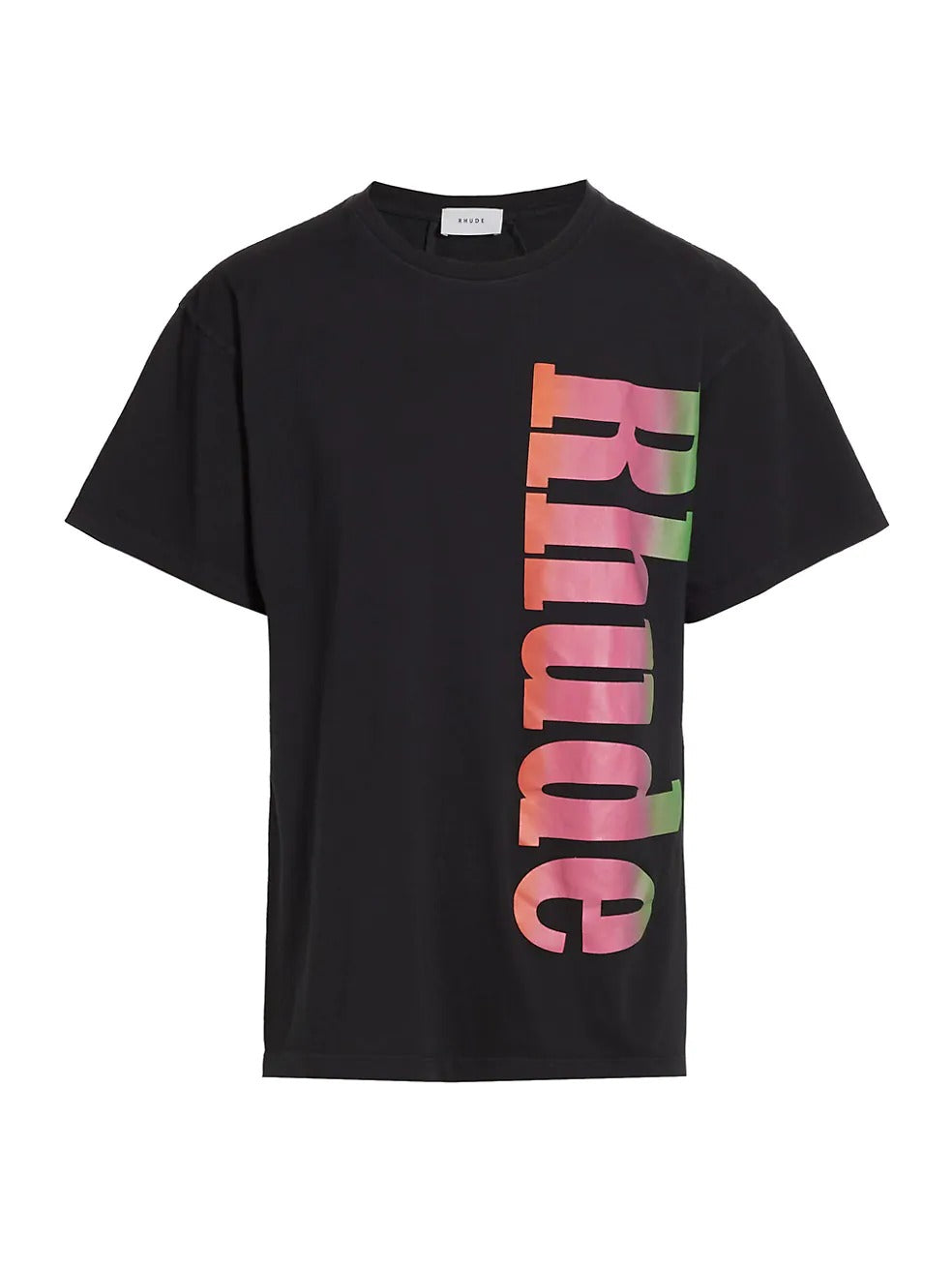 Rhude Side Logo Tee Green/ Pink/ Black
