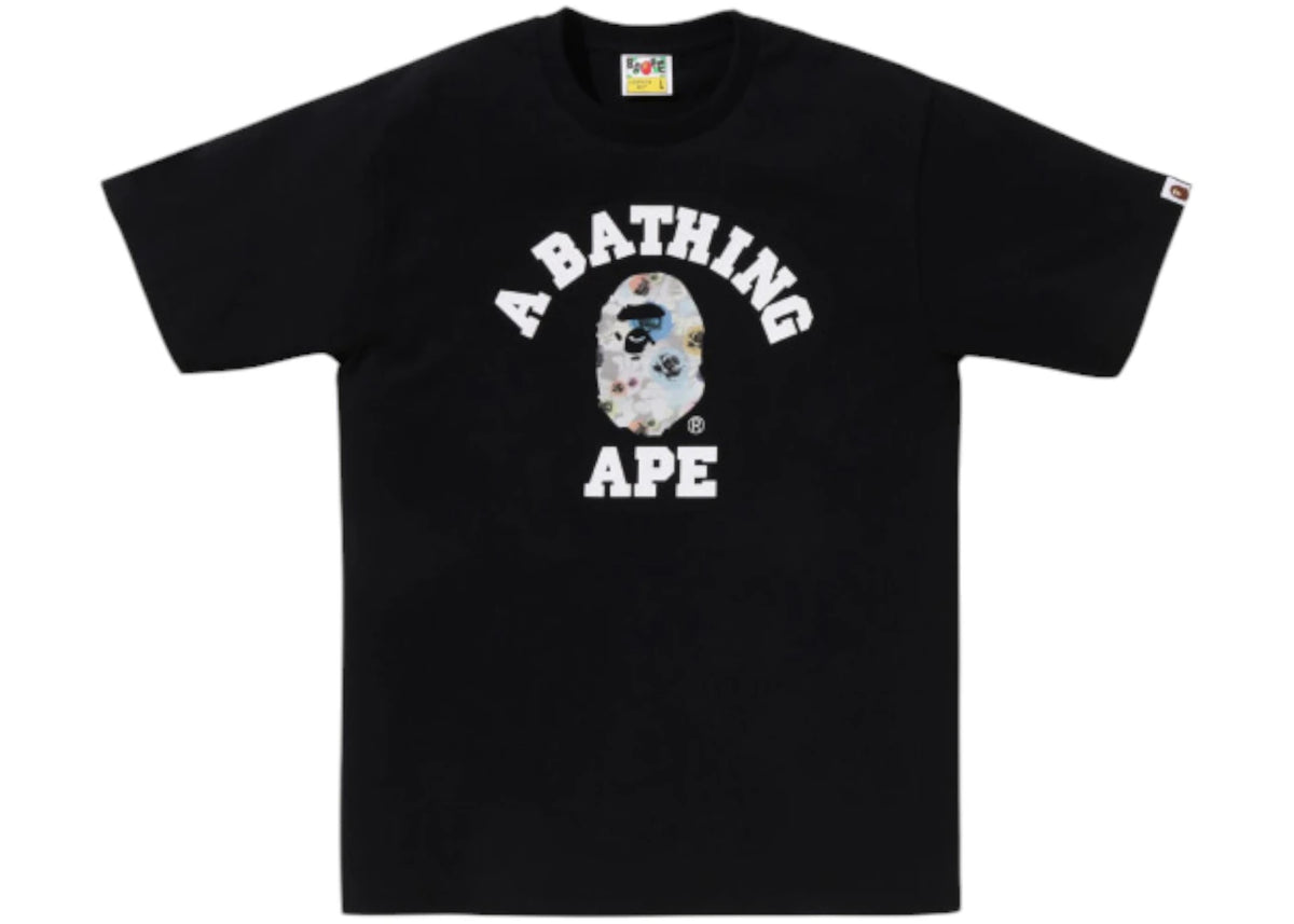 BAPE Floral Camo College Tee Black