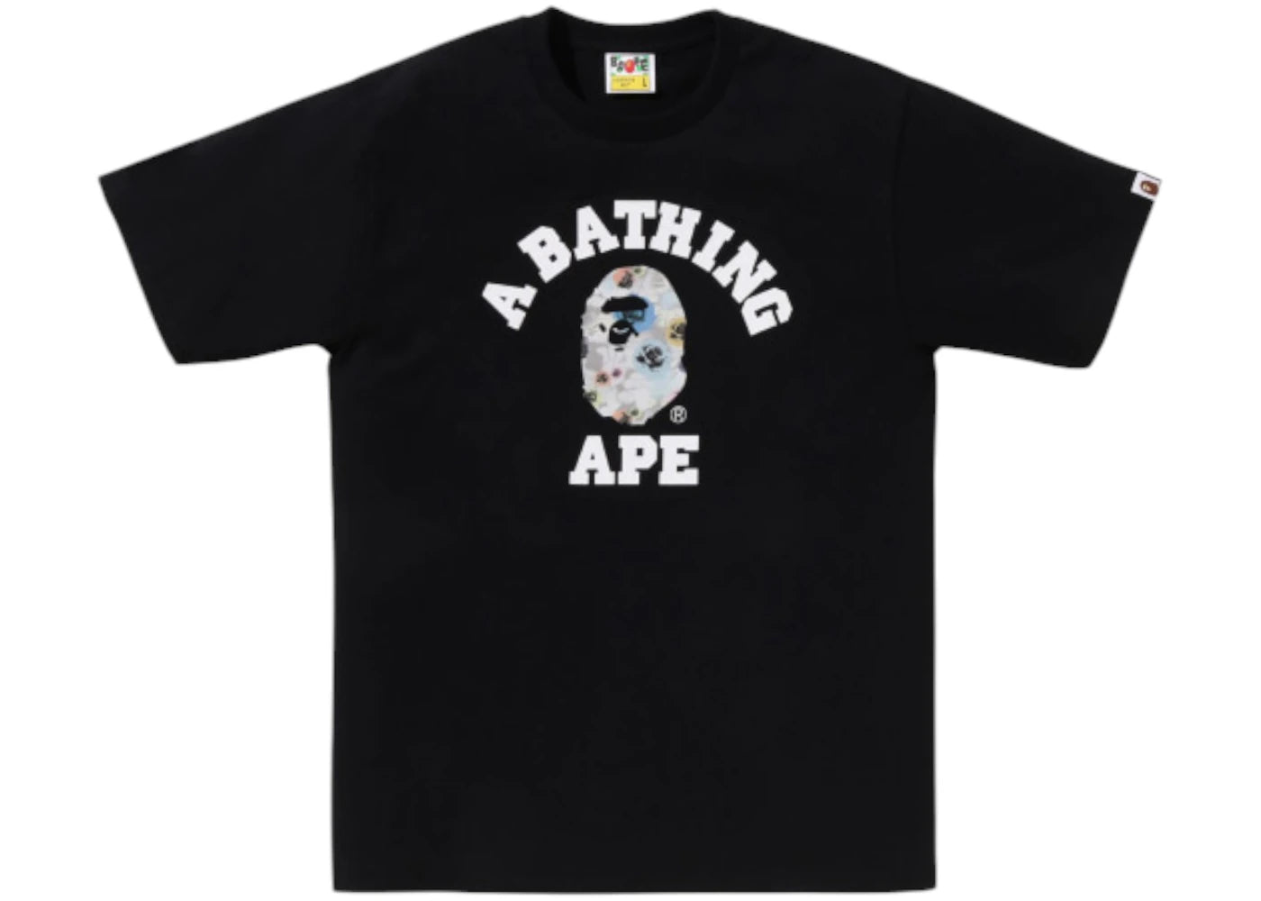 BAPE Floral Camo College Tee Black