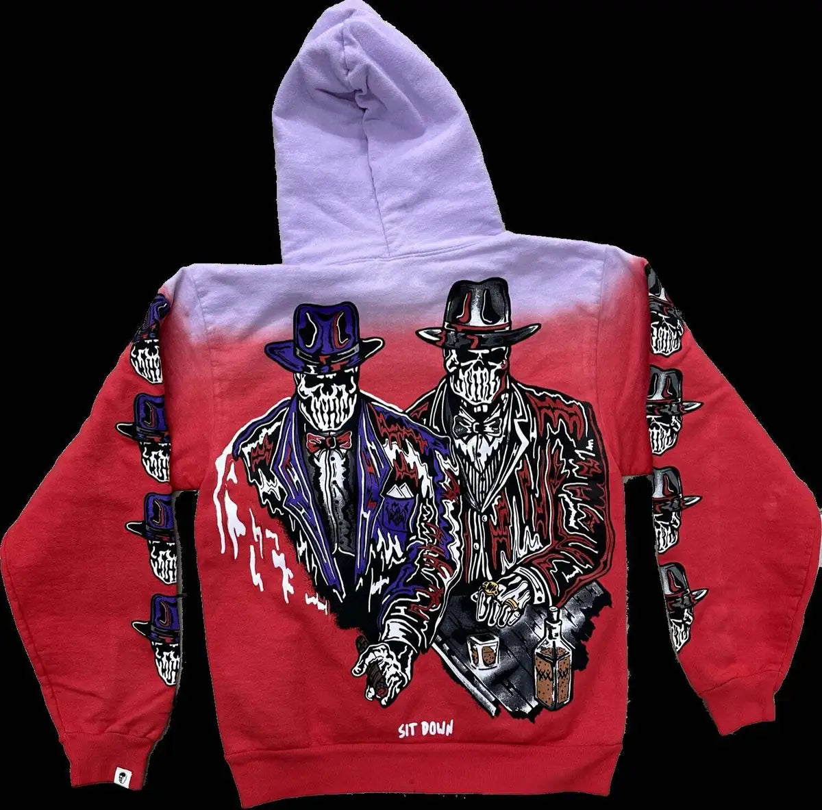 Warren Lotas Sit Down Hoodie Red Purple