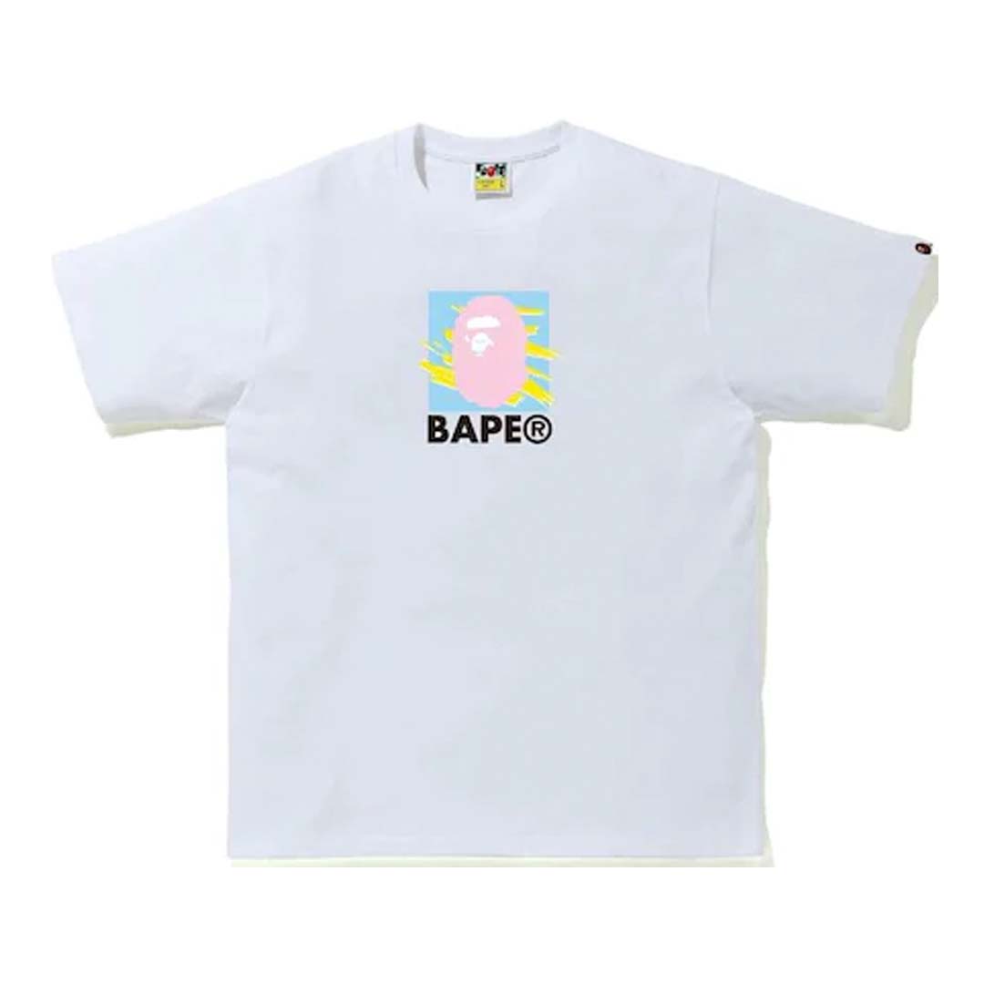 BAPE Multi-Color Print Tee White