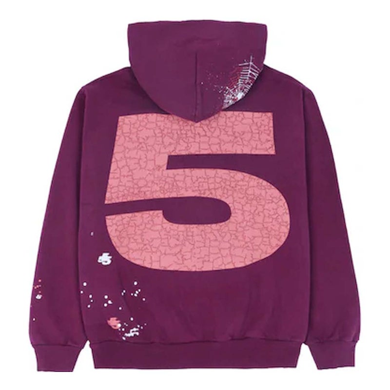 Sp5der Nocturnal Highway Hoodie Dark Purple