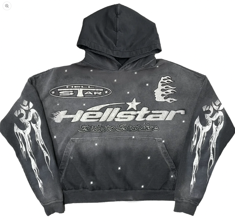 Hellstar Racer Hooded Sweatshirt Vintage Black