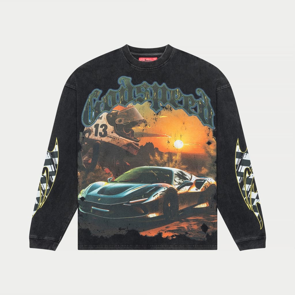 GODSPEED Sunset Drift L/S T-Shirt Black Wash